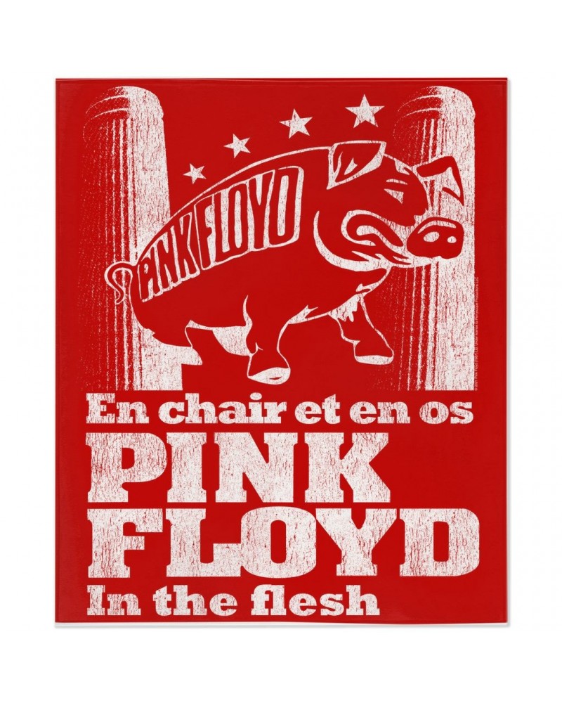 Pink Floyd Minky Blanket | In The Flesh Concert en Français Design Blanket $21.60 Blankets