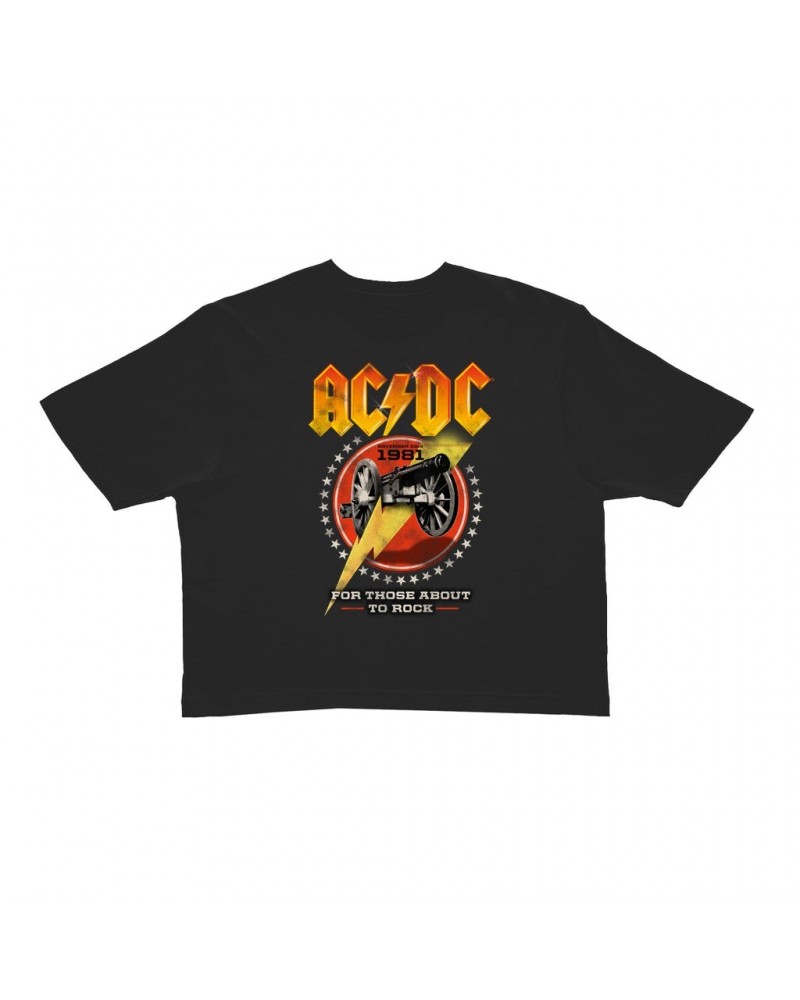 AC/DC Ladies' Crop Tee | For Those About To Rock Tour 1981 Crop T-shirt $12.67 Shirts