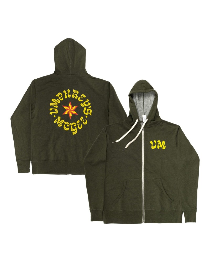 Umphrey's McGee Olive Star Hoodie $25.35 Sweatshirts