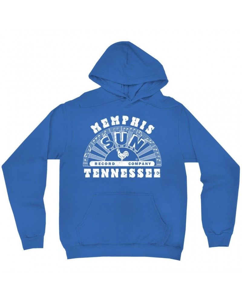 Sun Records Hoodie | White Memphis Tennessee Label Logo Hoodie $13.18 Sweatshirts