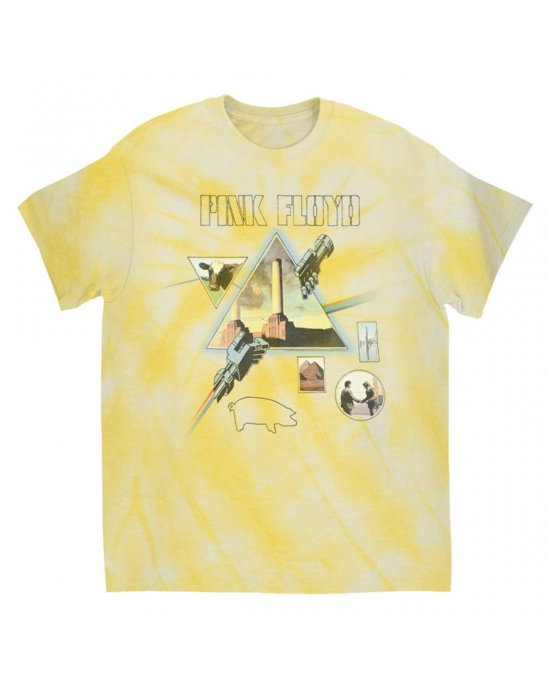 Pink Floyd T-Shirt | Album Art Collage Design Tie Dye Shirt $11.86 Shirts