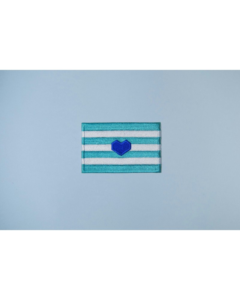 happydieyoung blue heart flag patch $1.99 Accessories