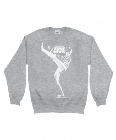 David Bowie Sweatshirt | The Man Who Sold The World White Design Sweatshirt $14.33 Sweatshirts