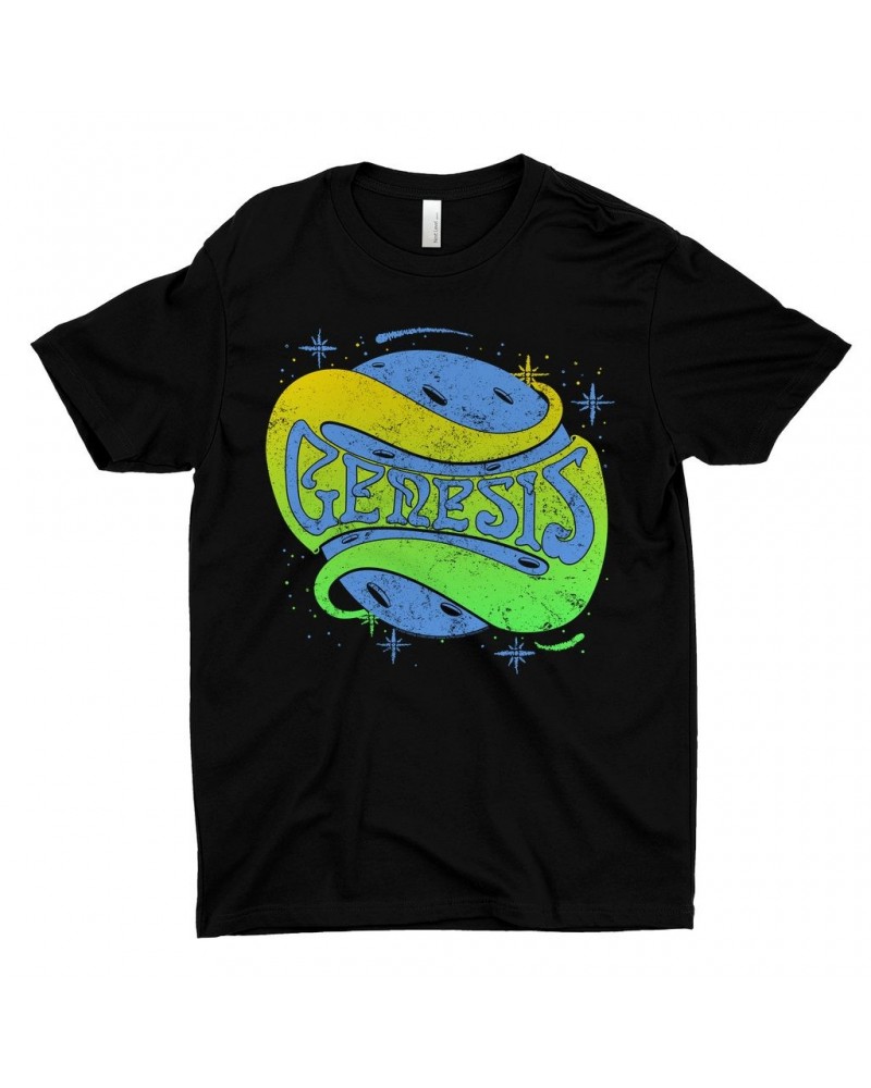 Genesis T-Shirt | Retro Planetary Logo Distressed Shirt $11.23 Shirts