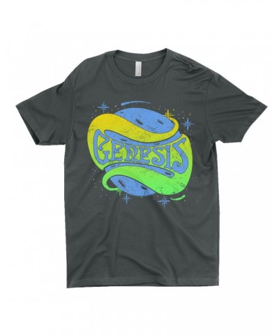 Genesis T-Shirt | Retro Planetary Logo Distressed Shirt $11.23 Shirts