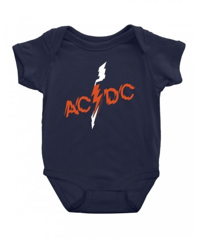 AC/DC Baby Short Sleeve Bodysuit | Vintage Retro Powerage Logo Bodysuit $6.18 Kids