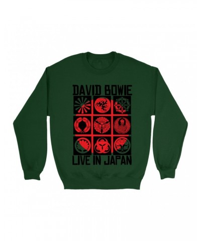 David Bowie Sweatshirt | Live In Japan Concert Poster Sweatshirt $10.49 Sweatshirts