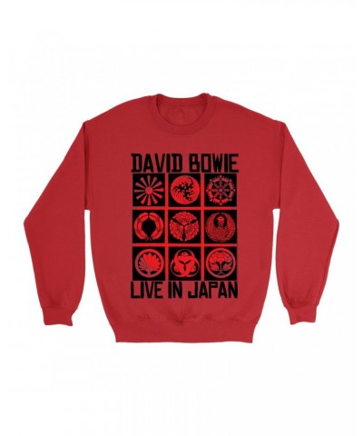 David Bowie Sweatshirt | Live In Japan Concert Poster Sweatshirt $10.49 Sweatshirts