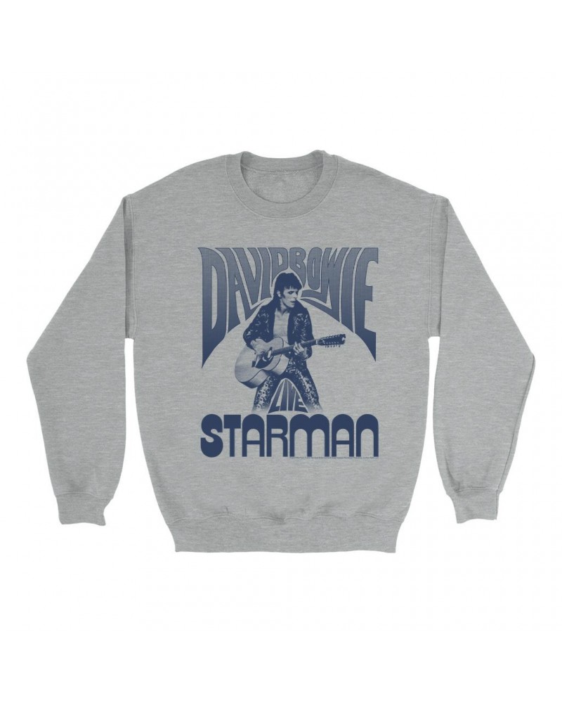 David Bowie Sweatshirt | Starman Live Sweatshirt $17.13 Sweatshirts