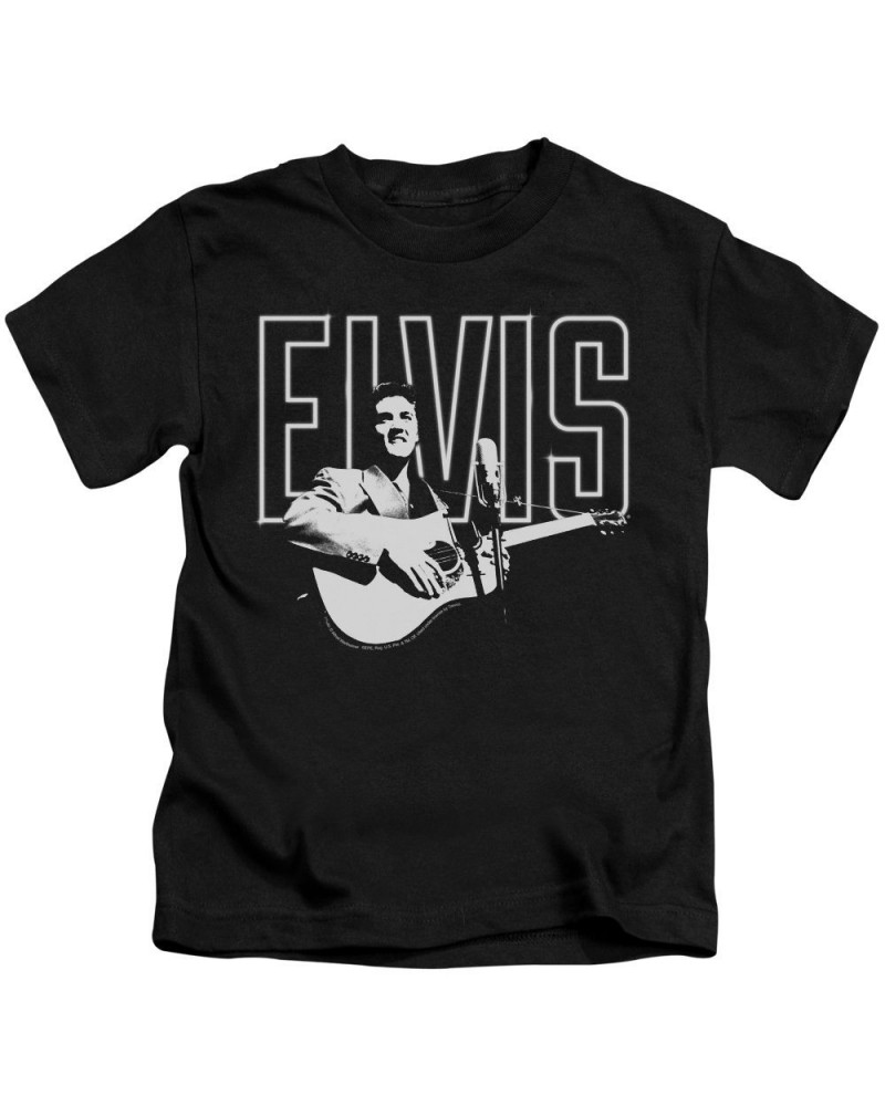 Elvis Presley Kids T Shirt | WHITE GLOW Kids Tee $5.46 Kids