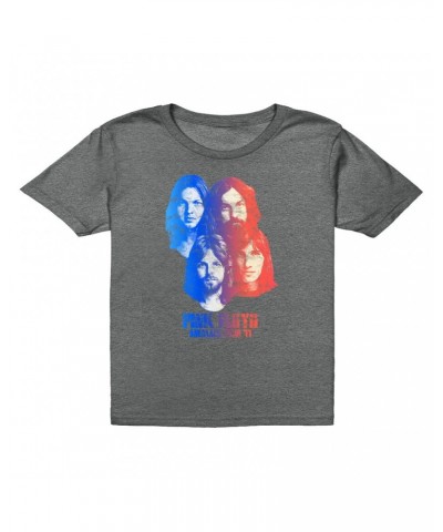 Pink Floyd Kids T-Shirt | Group Ombre Animals '77 Tour Image Distressed Kids T-Shirt $10.73 Kids