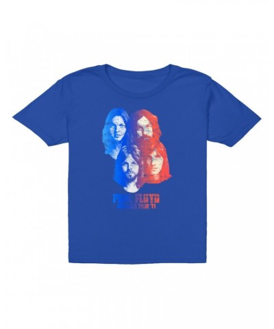 Pink Floyd Kids T-Shirt | Group Ombre Animals '77 Tour Image Distressed Kids T-Shirt $10.73 Kids