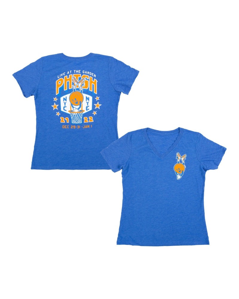 Phish Women’s Slam Dunk V-Neck Tee on Royal Blue $9.50 Shirts