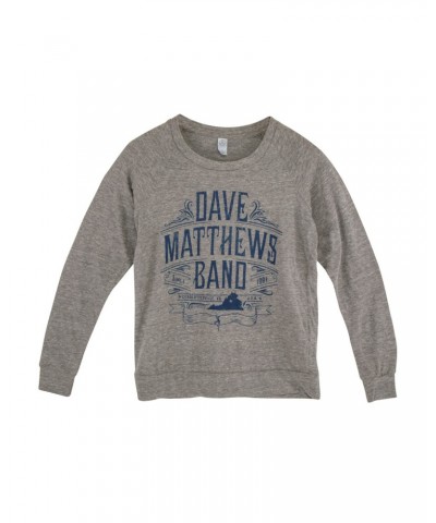 Dave Matthews Band Ladies pullover long sleeve "DMB since 1991 Charlottesville VA" (Heather Grey w/ Navy Blue log) $4.65 Swea...