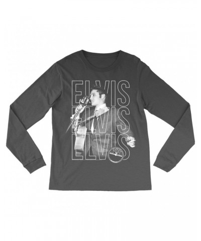 Elvis Presley Long Sleeve Shirt | Live Sun Triple Logo Shirt $11.08 Shirts