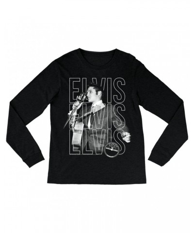 Elvis Presley Long Sleeve Shirt | Live Sun Triple Logo Shirt $11.08 Shirts