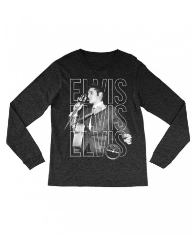 Elvis Presley Long Sleeve Shirt | Live Sun Triple Logo Shirt $11.08 Shirts