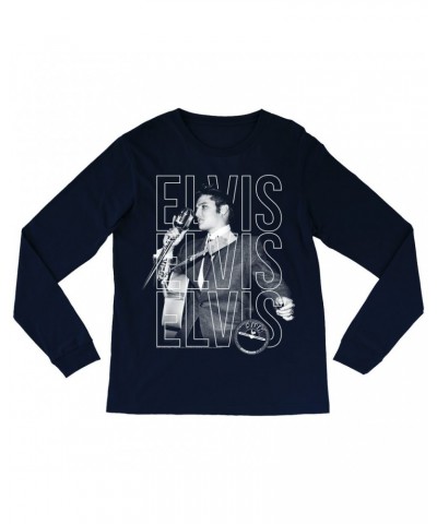 Elvis Presley Long Sleeve Shirt | Live Sun Triple Logo Shirt $11.08 Shirts