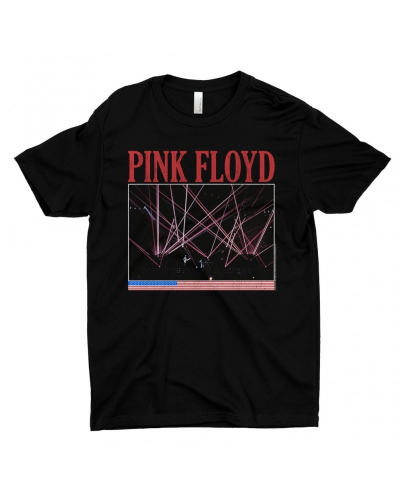 Pink Floyd T-Shirt | Laser Lights On Stage Concert Design Distressed Shirt $12.23 Shirts