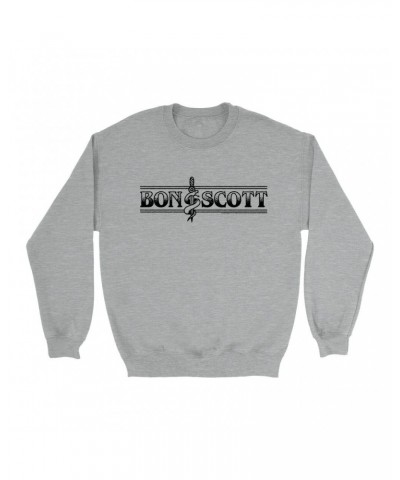 Bon Scott Sweatshirt | Bon Dagger And Snake Sailor Style Sweatshirt $15.38 Sweatshirts