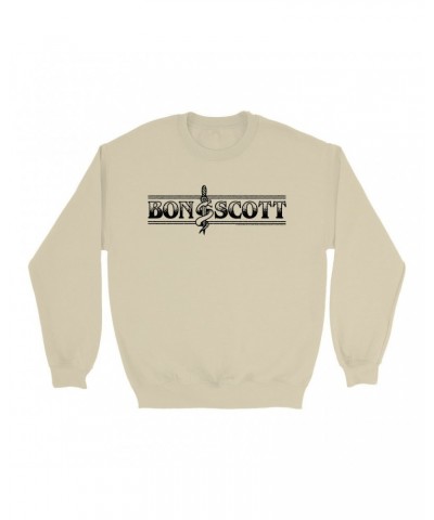 Bon Scott Sweatshirt | Bon Dagger And Snake Sailor Style Sweatshirt $15.38 Sweatshirts