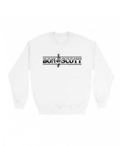 Bon Scott Sweatshirt | Bon Dagger And Snake Sailor Style Sweatshirt $15.38 Sweatshirts