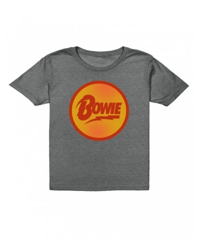 David Bowie Kids T-Shirt | Bowie Orange And Red Circle Logo Kids T-Shirt $9.73 Kids