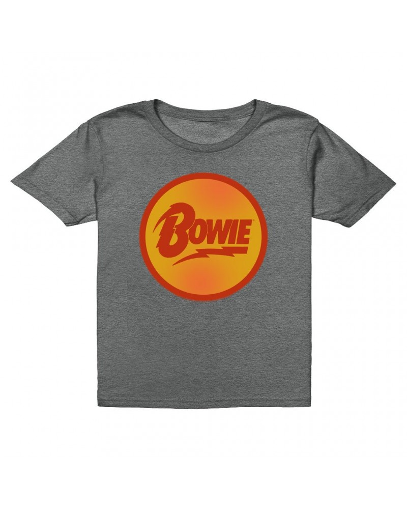 David Bowie Kids T-Shirt | Bowie Orange And Red Circle Logo Kids T-Shirt $9.73 Kids