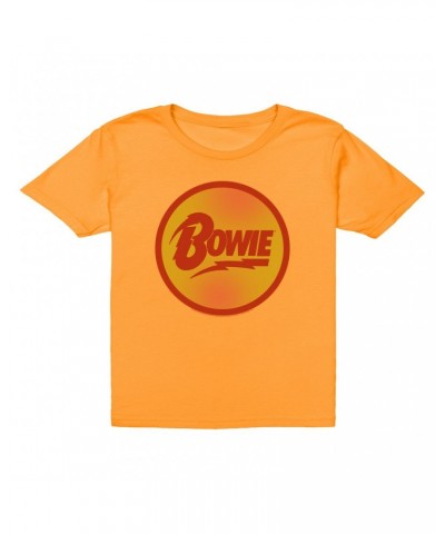 David Bowie Kids T-Shirt | Bowie Orange And Red Circle Logo Kids T-Shirt $9.73 Kids