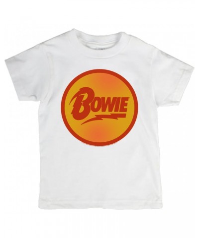 David Bowie Kids T-Shirt | Bowie Orange And Red Circle Logo Kids T-Shirt $9.73 Kids