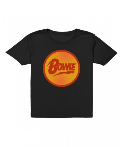 David Bowie Kids T-Shirt | Bowie Orange And Red Circle Logo Kids T-Shirt $9.73 Kids