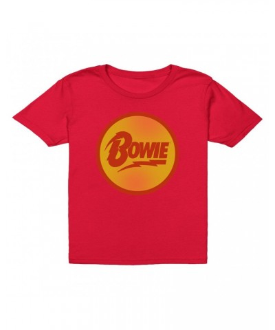 David Bowie Kids T-Shirt | Bowie Orange And Red Circle Logo Kids T-Shirt $9.73 Kids