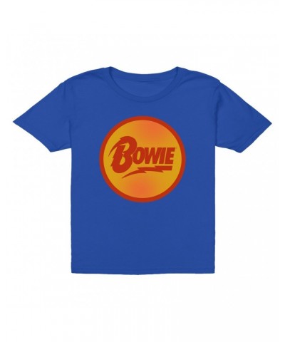 David Bowie Kids T-Shirt | Bowie Orange And Red Circle Logo Kids T-Shirt $9.73 Kids