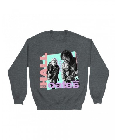 Daryl Hall & John Oates Sweatshirt | Retro Pastel Square And Lines Design Sweatshirt $14.33 Sweatshirts