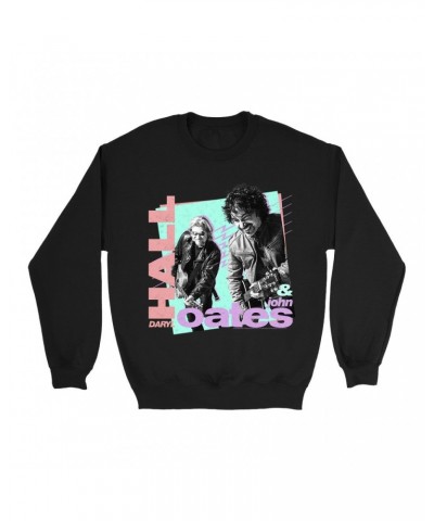 Daryl Hall & John Oates Sweatshirt | Retro Pastel Square And Lines Design Sweatshirt $14.33 Sweatshirts