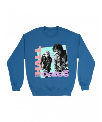 Daryl Hall & John Oates Sweatshirt | Retro Pastel Square And Lines Design Sweatshirt $14.33 Sweatshirts