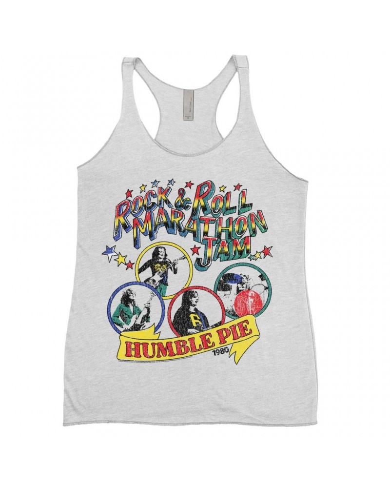 Humble Pie Ladies' Tank Top | Rock N' Roll Marathon Jam 1980 Distressed Shirt $13.32 Shirts