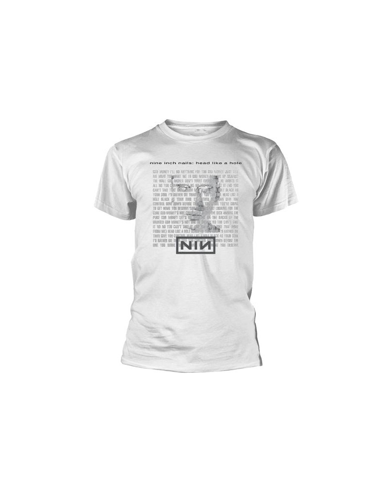 Nine Inch Nails T-Shirt - Head Like A Hole (White) $11.95 Shirts