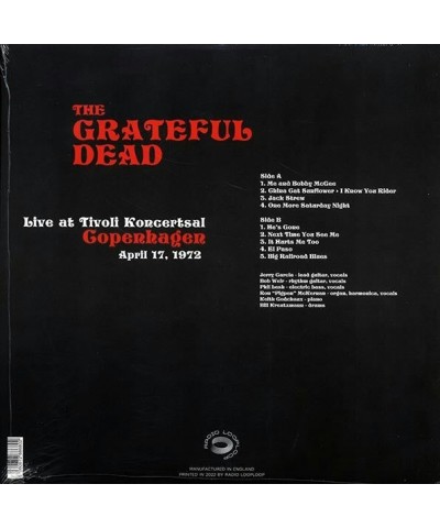 Grateful Dead LP - Live At Tivoli Koncertsal Copenhagen April 17 1972 (Vinyl) $18.62 Vinyl