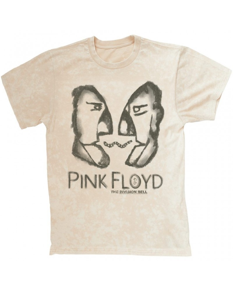 Pink Floyd T-shirt | Bioworld Division Bell Pencil Sketch Mineral Wash Shirt $12.28 Shirts