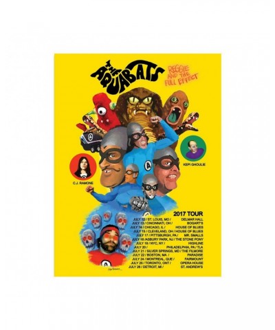 The Aquabats! 2017 Tour Poster $11.76 Decor