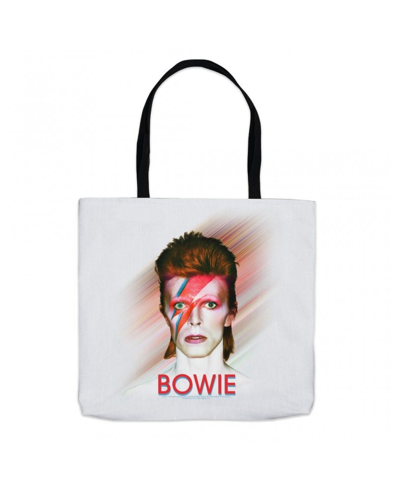 David Bowie Tote Bag | Flash Frame Colorful Bowie Image Bag $9.08 Bags