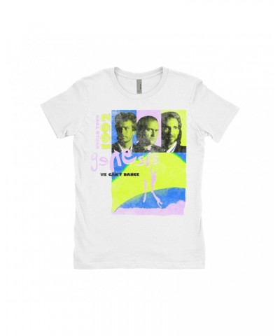 Genesis Ladies' Boyfriend T-Shirt | Neon We Can't Dance World Tour 1992 Shirt $11.73 Shirts