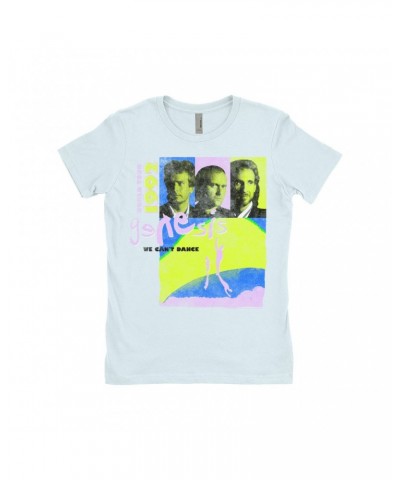 Genesis Ladies' Boyfriend T-Shirt | Neon We Can't Dance World Tour 1992 Shirt $11.73 Shirts