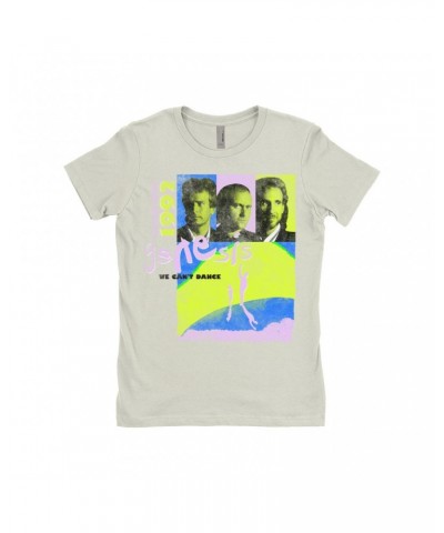 Genesis Ladies' Boyfriend T-Shirt | Neon We Can't Dance World Tour 1992 Shirt $11.73 Shirts