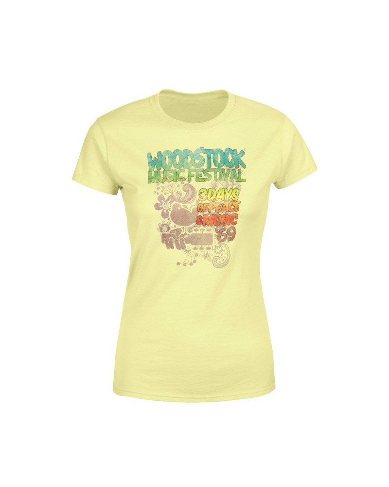 Woodstock 3 Days Of Peace And Music Ladies Shirt $1.95 Shirts