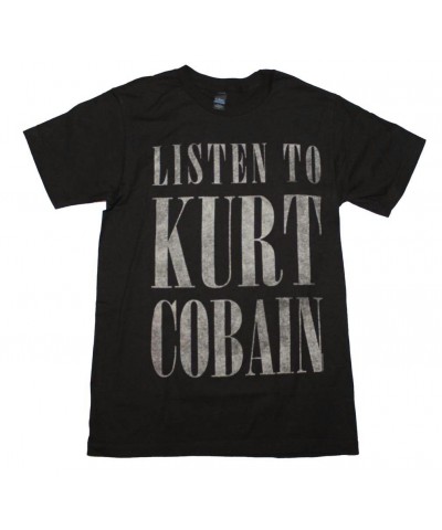 Kurt Cobain Nirvana T Shirt | Nirvana Listen to Kurt Cobain Slim Fit T-Shirt $5.11 Shirts