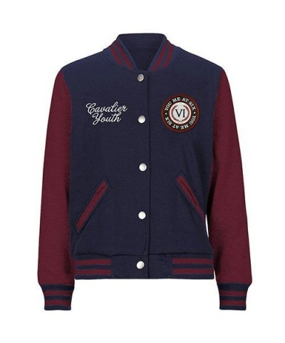 You Me At Six Laurel Leaf Navy/Maroon Varsity Jacket $21.09 Outerwear