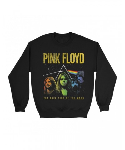 Pink Floyd Sweatshirt | Band Photo Ombre Prism Image Sweatshirt $13.28 Sweatshirts