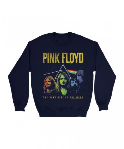 Pink Floyd Sweatshirt | Band Photo Ombre Prism Image Sweatshirt $13.28 Sweatshirts